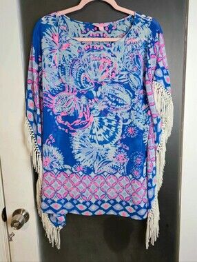 Lilly Pulitzer Ginette Fringe Tassel Swim Coverup